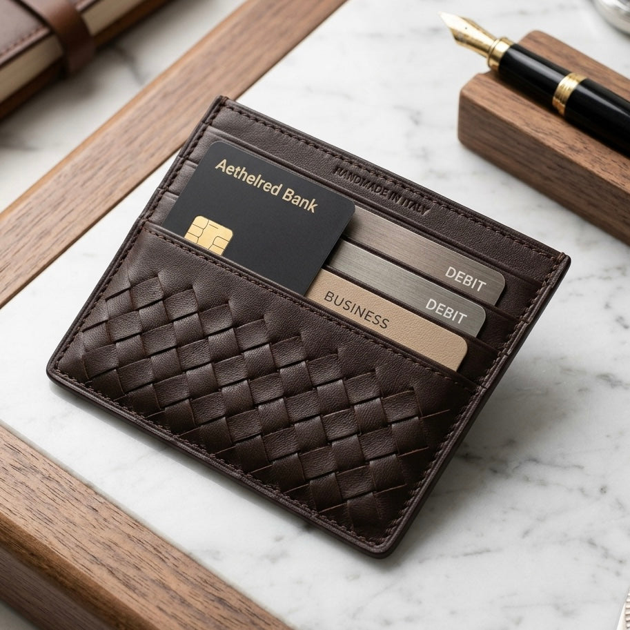 Signature Woven Card Holder